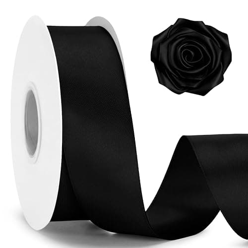 Black Satin Ribbon - Image 1