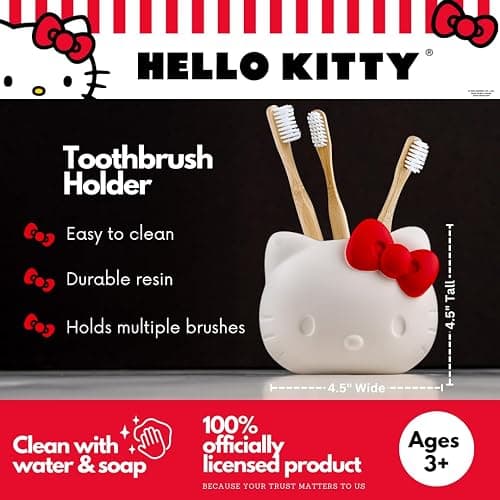 Hello Kitty Toothbrush Holder - Makeup Brushes/Pens Tumbler, (Officially Licensed Product) By Franco thumbnail 2