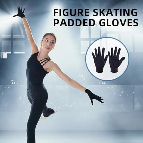 SARIUROS Figure Skating Gloves, Figure Ice SkatingGloves for Women, Grils - Padded SkatingGloves for Skating Practice thumbnail 7