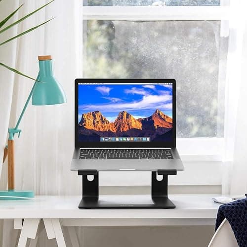 BESIGN LS03 Aluminum Laptop Stand, Ergonomic Detachable Computer Stand, Riser Holder Notebook Stand Compatible with Air, Pro, Dell, HP, Lenovo More 10-15.6" Laptops, Black thumbnail 8