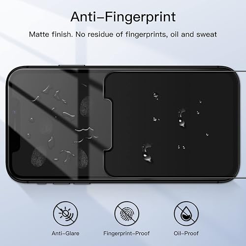 JETech Matte Screen Protector for iPhone 11/iPhone XR 6.1-Inch, Anti-Glare 9H Tempered Glass Film, Anti-Fingerprint Smooth Touch, 2-Pack thumbnail 5