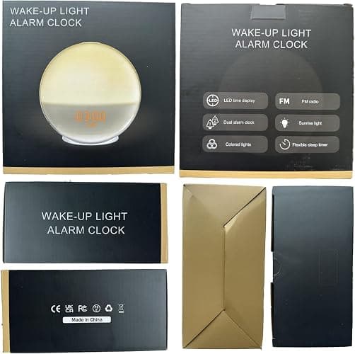 Tuerthy Reveil Lumineux, Réveil Intelligent pour Enfants Adultes, Reveil Matin Simulateur d'Aube et Crépuscule, Snooze,7 Sons Naturels, FM Radio Réveil, Veilleuse LED 7 Couleurs, Lampe de Chevet thumbnail 10