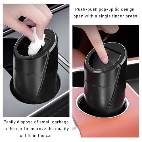  Garbage Bin for Cup Holder Car Home Office (Pink) thumbnail 3