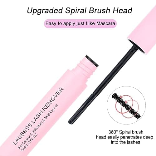 Lash Remover for Cluster Lashes 5ml LAUBESS LASH Remover for Lash Extensions at Home Lash Clusters DIY Eyelash Extension Remover DIY Lash Extension Remover Adhesive - Lash Remover 5ml thumbnail 2