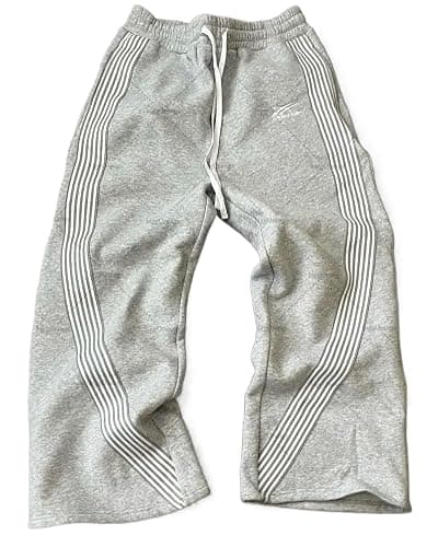 Sudiup Men's Jogging Yoga Loose Straight Breasted mid Length Pants, Elastic Waist Pants - Image 1