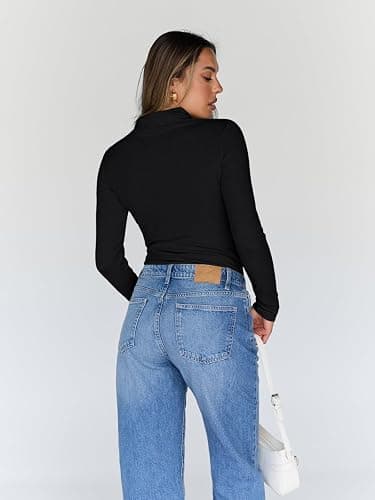 Trendy Queen Women's Turtleneck Long Sleeve Shirts Fall Fashion Basic Thermal Underwear Tops Winter Clothes 2025 thumbnail 4