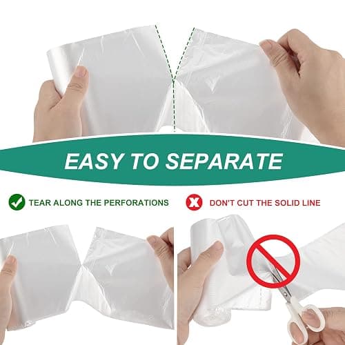 Magesh 4 Gallon Trash Bag Strong, Leakage-Free, Small Garbage Bags Unscented Thick for Bathroom, Office, Kitchen Small Trash Can, 15L, 105 Bags, Clear thumbnail 3