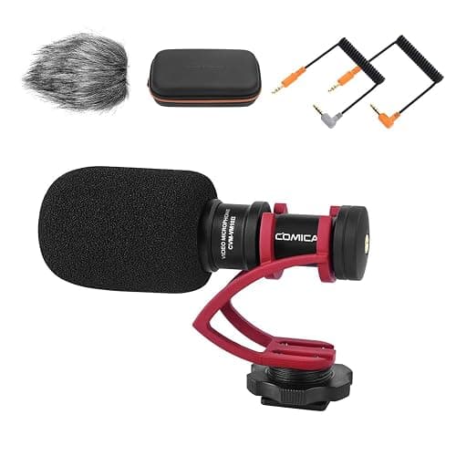 COMICA CVM-VM10II Microphone à condensateur cardioïde directionnel pour appareils Photo Canon, Nikon, Fuji, Sony, Panasonic, Olympus, appareils Photo Reflex numériques, Smartphones, etc. (avec - Image 1
