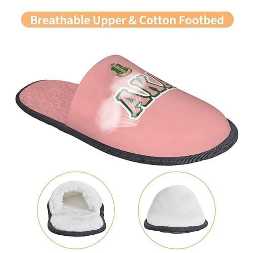 AKA Girls Sorority Warm Slippers Anti-Slip House Shoes Comfortable Cotton Slippers Bedroom Indoor Gift For Women Mom Ladies thumbnail 7