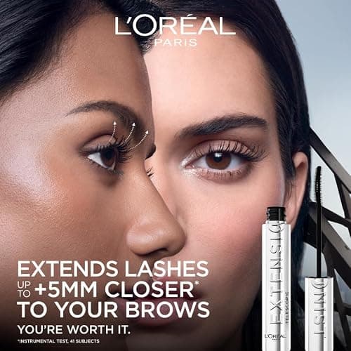 L'Oréal Paris Lengthening Mascara, Telescopic Extensionist, shade Black | Extended Length, Instant Lash Lift Effect, Up To 24H Hold, Does Not Flake Off, Smudge Resistant thumbnail 2
