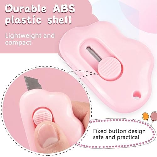 Tamaki Box Cutters Cloud Letter Opener Envelope Slitter, Cloud Shaped Carton Portable Cutter with Key Chain Hole, 4 Pack - Blue, Pink, Purple, Green thumbnail 4