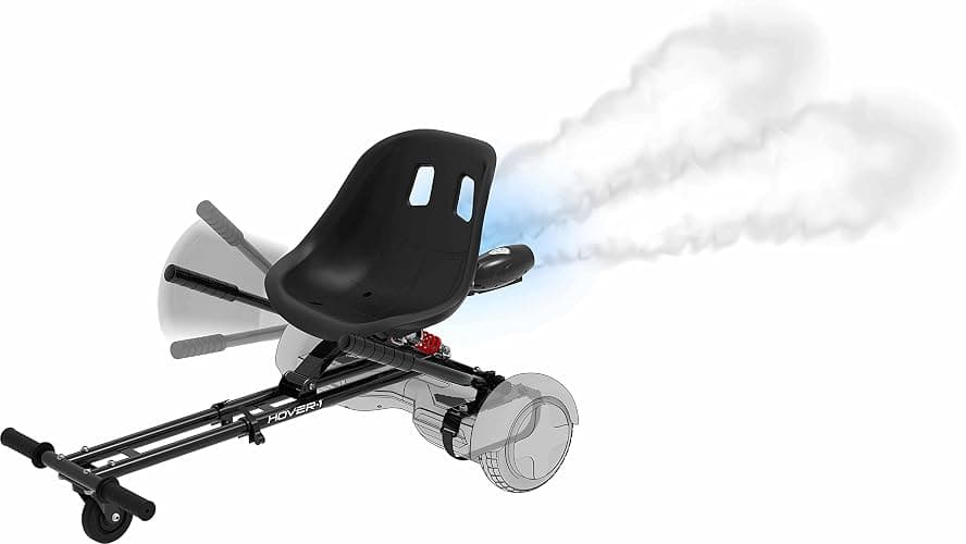 Hover-1 Raptor-1 Buggy Hoverboard Attachment | Turbo LED Lights, Compatible with All 6.5" & 8" Hoverboards, Hand-Operated Rear Wheel Control, Adjustable Frame, Easy Install Hoverboard Go Kart thumbnail 2