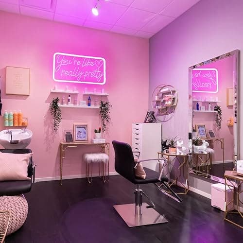You're Like Really Pretty Neon Signs for Wall Decor, LED Neon Sign Aesthetic Room Decor for Teen Girls Neon Lights Signs for Bedroom, Salon, Wedding Party Pink Neon Name Sign - Rectangle Pink thumbnail 4