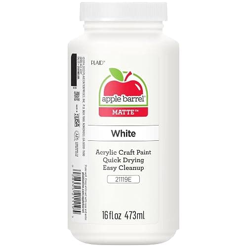 Apple Barrel Acrylic Paint in Assorted Colors (16 Ounce), 21119 White - Image 1