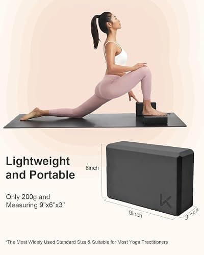 KEEP Yoga Block, High-Density EVA Foam 2 Pack Yoga Block with Non-Slip Textured Surface, Supportive, Lightweight - Ideal for Yoga thumbnail 4