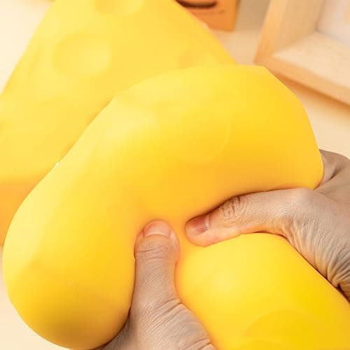 1pc Big Cheese-Squishy, Yellow Giant Cheese-Squishy Toy, Soft Squeeze Cheeses, Rebounding-Jumbo Squishycheeses, Soft Novelty Toy, for Adults, Multi-Size to Choose thumbnail 4