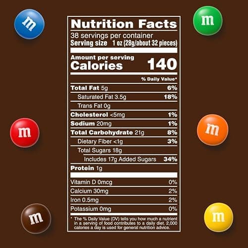 M&M'S Milk Chocolate Candy, Party Size, 2.4 lb Resealable Bag for Parties, Baking & Sharing thumbnail 2
