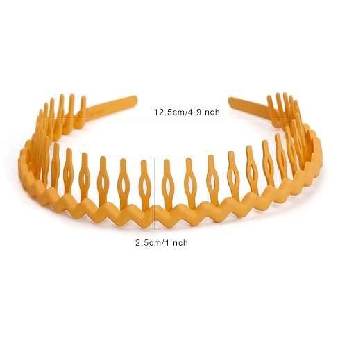WOVOWOVO Plastic Hair Bands with Teeth, 10 Packs Thin Headbands for Women Girls Teens, Non Slip Hair Comb Head Bands Hair Accessories thumbnail 2