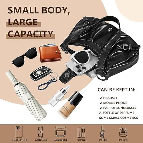 AFMKTICA Y2K Trendy Purse for Women, Leather Buckle Punk Hobo Clutch Purses Bags for Ladies Top Handle Shoulder Bag thumbnail 5