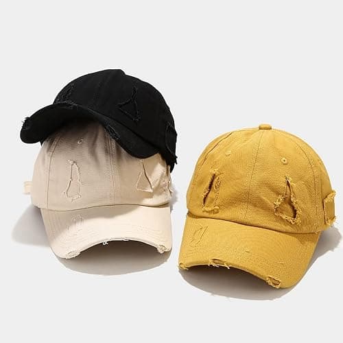 Quanhaigou 2 Pack Unisex Baseball Cap,Dad Golf Hats,Adjustable Polo Hat for Men Women - Black + Beige thumbnail 9