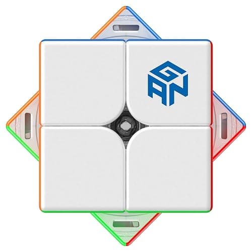 GAN 251 M Pro, 2x2 Magnetic Speed Cube Stickerless Gans 251 Mini Cube Puzzle Toy for Beginner(Frosted Surface Primary Internal) | Frosted surface, One-piece construction, Consistent stability, Smooth turning, Christmas gift, Spatial Awareness Toys thumbnail 2