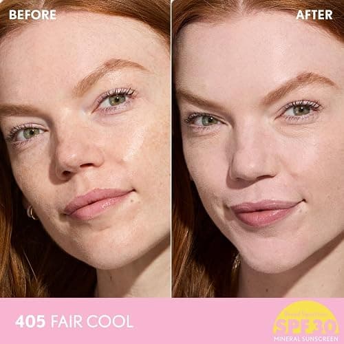 COVERGIRL Clean Fresh Blurring Skin Tint with SPF 30, 405 Fair Cool, Liquid Foundation, Soft Matte Finish, Smooths, Brightens, Blurs Pores, Mineral Sunscreen, Vegan Formula thumbnail 3