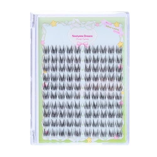 Ninetynine Dreams 100PCs Velvet Lashes Manhua Anime DIY Wispy Lash Clusters 9-13mm C+ Curl Beginner Friendly Lightweight & Reusable Individual Waterproof Spiky Eyelashes Thin Comfortable Band - Image 1