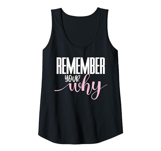 Womens Remember Your Why Gym Motivation Fitness Inspirational Tank Top - Image 1