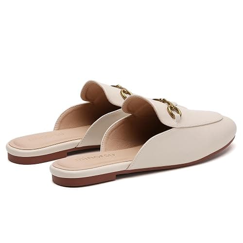 Minorsu Women's Black Animal Print Buckle Mules - Memory Foam Insole - Low Heel - Casual Mule Shoes thumbnail 5