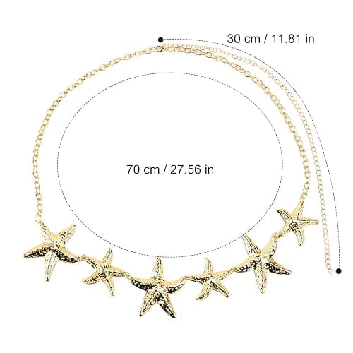 Body Chains for Women, Starfish Beach Waist Chains Adjustable Boho Bikini Belly Chain Trendy Bodies Chain Jewelry for Women thumbnail 2
