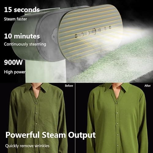 nexdoo G6 2-in-1 Portable Steamer for Clothes and Iron for Clothes, Just 0.7lbs Lightly, 10 Minutes of Continuous Steam, 900W Light Steamer for travel and home (pink) thumbnail 4