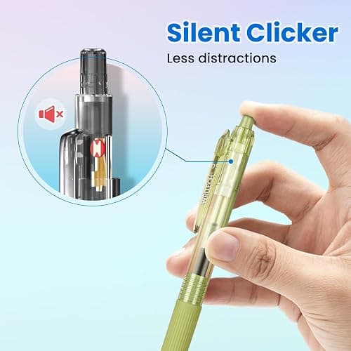WRITECH Gel Pens Fine Point: 0.5mm Multicolor Ink Retractable 8ct Smooth Writing No Smear for Journaling Drawing Note Taking Silent Click Assorted Colored Pen Set 8ct Juice color thumbnail 7