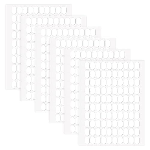 TIESOME 600 PCS False Tip Double Sided Adhesive Tapes, White Pre-Cut Nail Display Strips Press on Adhesive Tabs Nail Art Glue Stickers for Nails Art Holder Nails Display Book - Image 1
