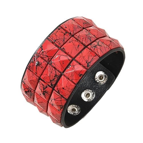 Scene Accessories Emo Bracelet Studded Dopamine Wristband for Women and Men Snap on Streetwear Party Essentials thumbnail 3
