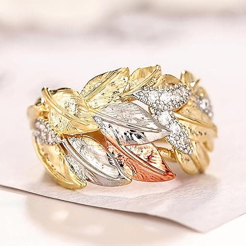 Fashion 3-Tone Bright Cubic Zirconia for Women Statement Jewelry for Engagement Party thumbnail 5
