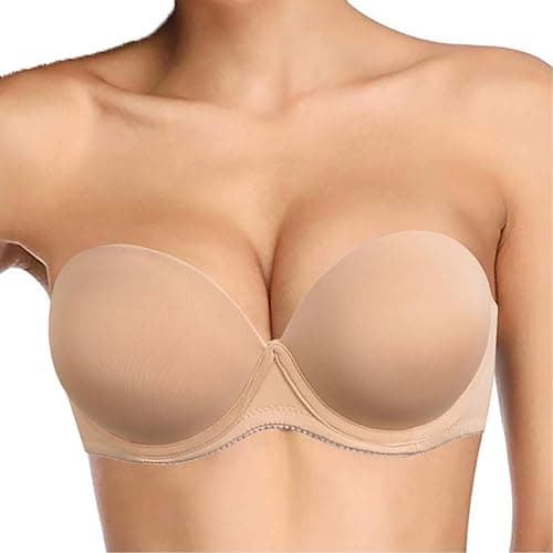 Plusexy Women's Push Up Strapless Bra Thick Padded Underwire Convertible Multiway Bras thumbnail 2
