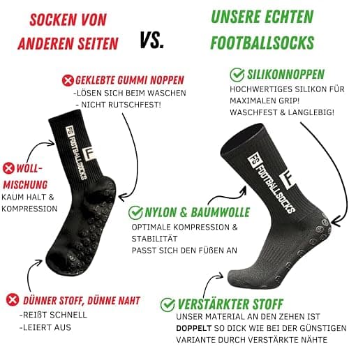 Athlix 6 Paar Anti-Rutsch Fußball Socken Männer Frauen – Sportsocken mit Grip Sohle Größe 38-46 – Rutschfeste Sportsocken für Fußball, Basketball, Laufen, Radfahren thumbnail 4