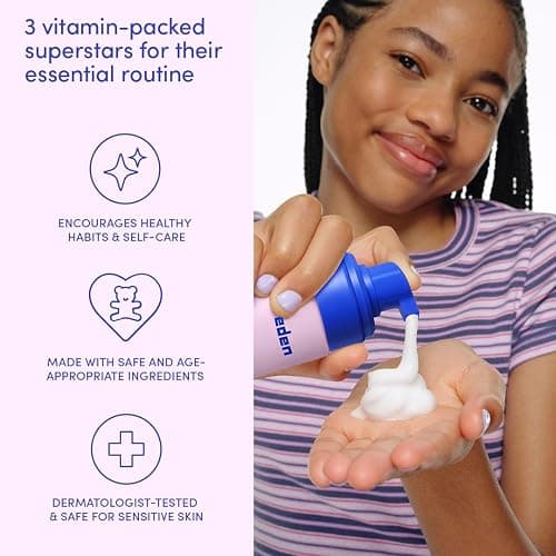 Evereden Kids Multi-Vitamin Hydrating Face Mist, Face Wash, & Kids Face Cream Set: Clean, Vegan, and Multivitamin-Rich Kids Skin Care Set for 6 & up - Moisturize, Nourish, Protect, & Refresh thumbnail 4