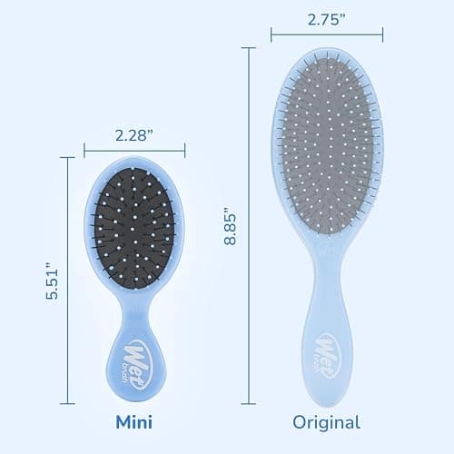 Wet Brush Squirt Detangling Brush, Sky, Mini Detangler, No Tangle Ultra-Soft IntelliFlex Bristles, Wet & Dry Styling Hairbrush for Women & Men, All Hair Types thumbnail 5