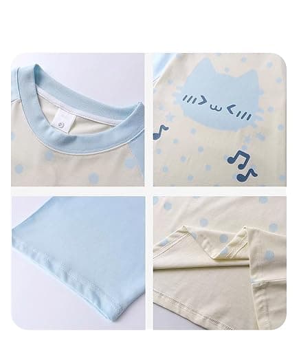 Cuteighteen Sommer-Tops für Teenager, Cutecore-Kleidung, japanische Kawaii-Katzen-Grafik-T-Shirt, lustig, übergroß, lässig, T-Shirts thumbnail 5