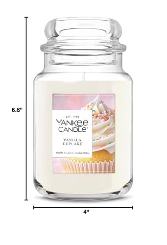 Yankee Candle Vanilla Cupcake Scented Candle, 22oz Large Jar, up to 150 Hour Burn Time, Giftable for Birthdays thumbnail 8