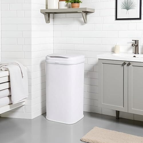 Ubbi Adult Diaper Pail, Steel Odor Locking, No Special Bag Required, Awards-Winning, Modern Design, White thumbnail 11