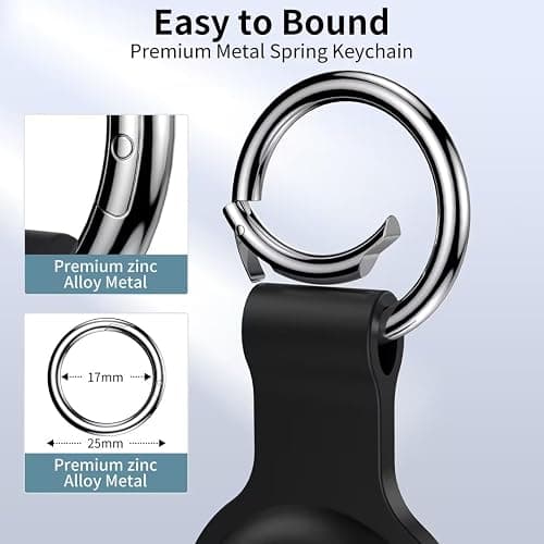 Compatible with AirTag Holder Case Keychain 4 Pack,Silicone for Air Tags Key Chain Ring Case Cover for Air Tag Holder GPS Tracker Item Air Tags Finders Accessories Air Tagholder for Kids,Bags,Luggages thumbnail 4