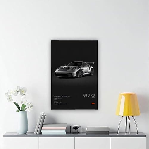 Morden Super Car 911 GT3 RS Poster for Men Cave Boys Room Canvas Racing Wall Art Perfect for Home Decor Office Dorm Decoration Birthday Party Gifts Frame-style 08x12inch(20x30cm) thumbnail 6