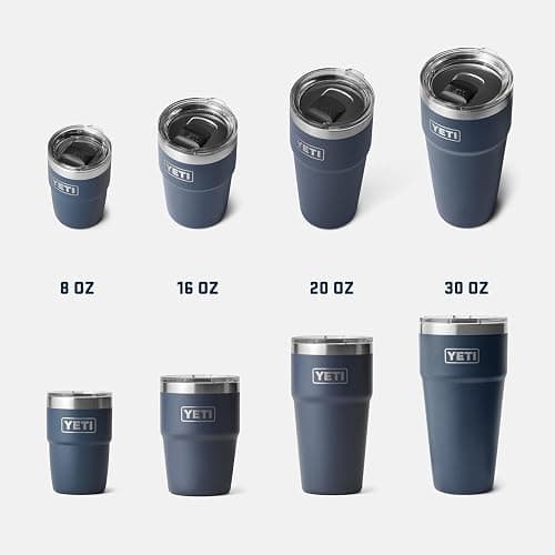 YETI Rambler Cup, Vacuum Insulated Stainless Steel Stackable Cup with Magslider Lid, White, 20 oz (591 ml) thumbnail 6