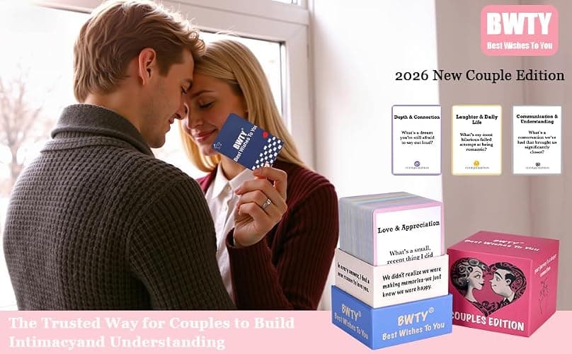 BWTY Best wishes to you 150 Conversation Starter Cards for Couples Games for Adults Date Night Couples Questions Card Game for Deep Connection Gift for Him and Her Anniversaries Valentine's Day thumbnail 6