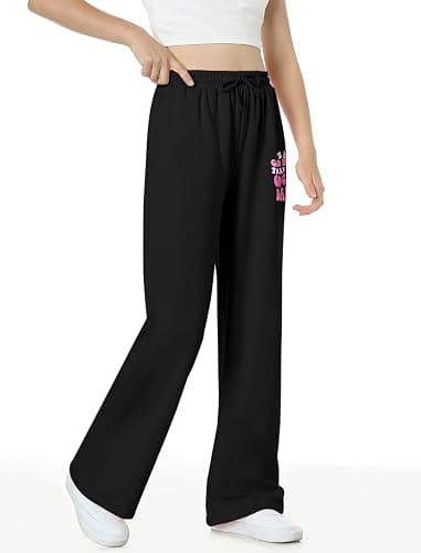 EXARUS 3 Pack Girls Sweatpants Joggers Teen Sweat Pants Cute Baggy Tween Trendy Clothes Preppy with Pockets thumbnail 3