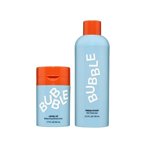Bubble Skincare Fresh Start Exfoliating Gel Cleanser (125ml) + Level Up Balancing & Hydrating Face Moisturizer (50ml) - Image 1