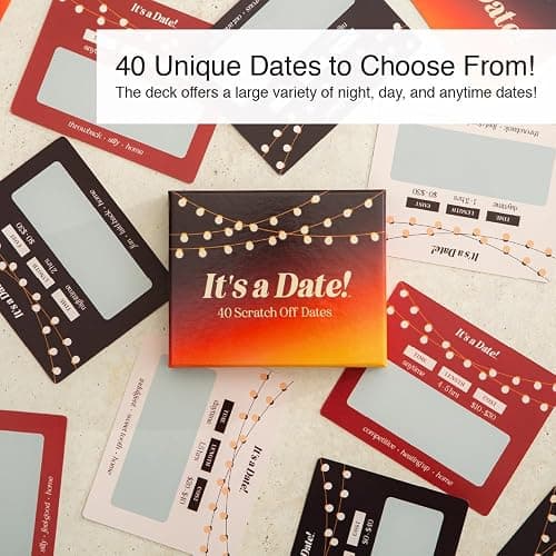 It's a Date!, 40 Fun and Romantic Scratch Off Date Night Ideas for Him, Her, Girlfriend, Boyfriend, Wife, Husband & Couples, for Men for Women thumbnail 3