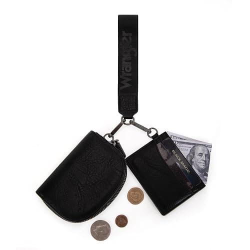Wrangler KeyChain Wallet Wristlet Wallets for Women Dual Pouch Wristlet Rfid Blocking Credit Card Holder Wallet thumbnail 4